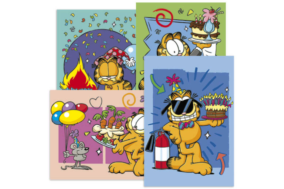Miniposters Garfield 1097 4 motieven, 20 stuks