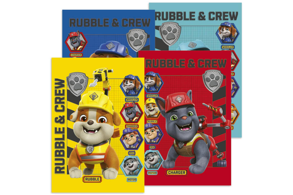 Miniposters Rubble & Crew 1100 4 motieven, 20 stuks
