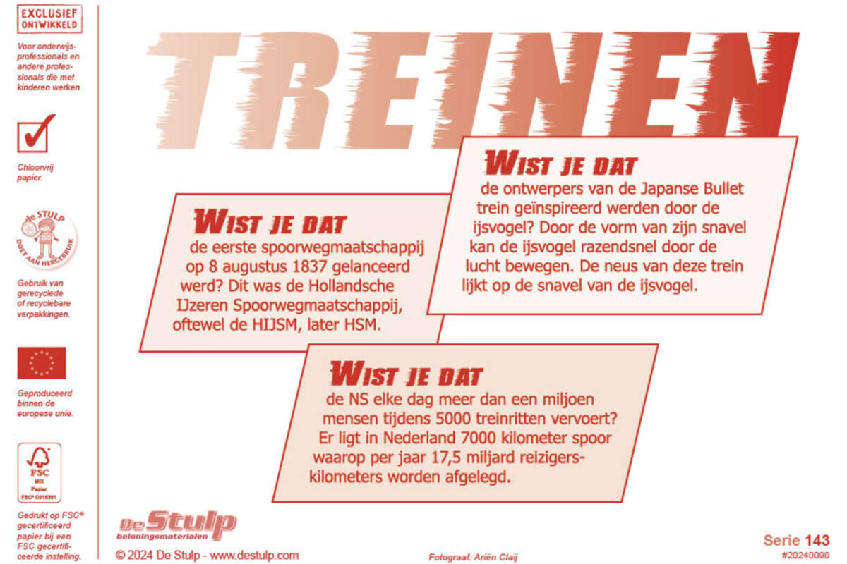 Beloningsstickers Treinen 143 36 motieven, 720 stickers