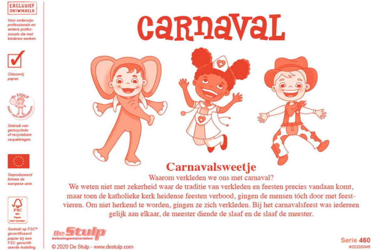 Beloningsstickers 460 Carnaval, 36 motieven, 720 stuks