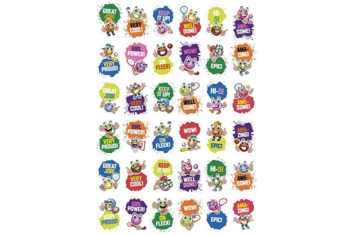 Beloningsstickers 150 Crazy balls 36 motieven, 720 stuks
