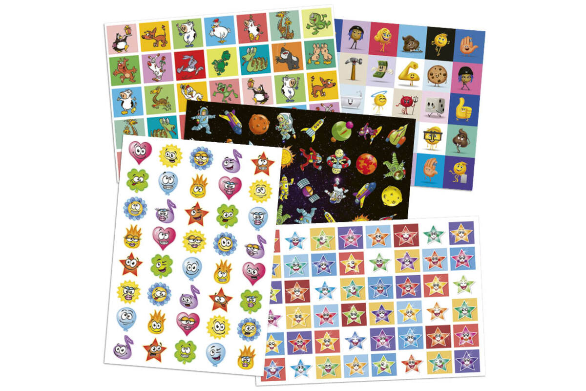 Beloningsstickers snelbestelpakket Fantasie, 150-225 mot. 3500 st.