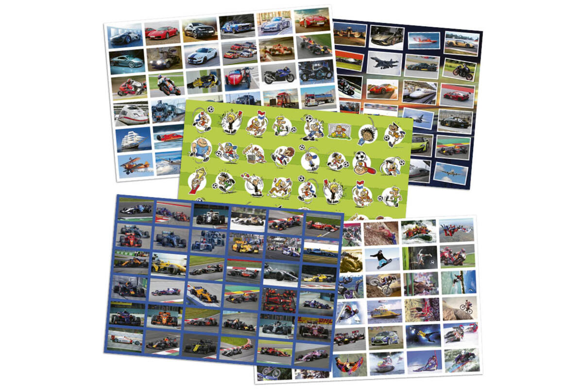 Beloningsstickers snelbestelpakket Voertuigen/sport 8006, 180-200mot 4000 st