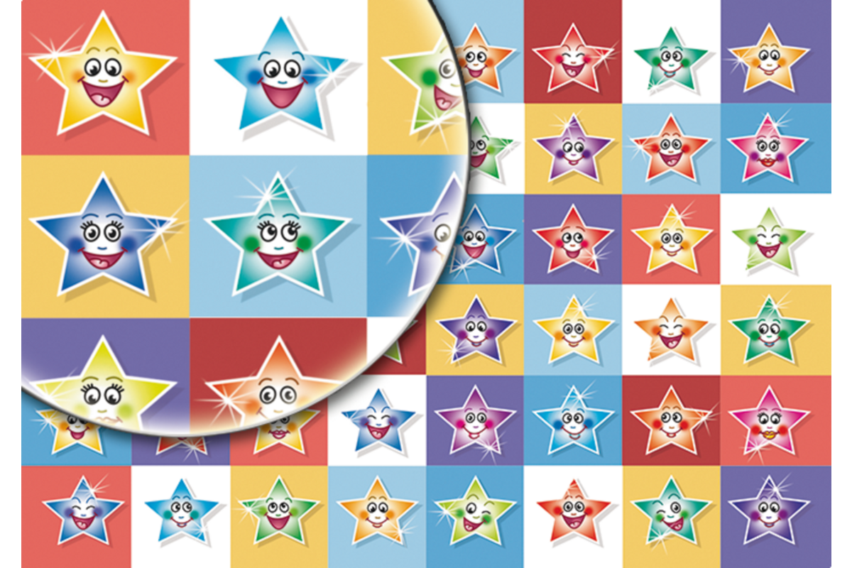 Beloningsstickers Lachende sterren 045, 48 motieven, 960 stickers