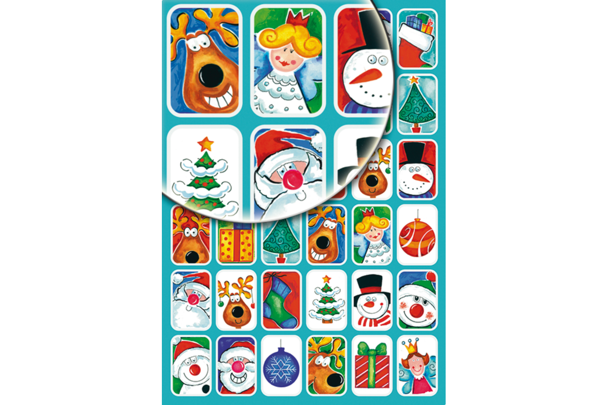 Beloningsstickers Kerst 55 36 motieven, 720 stickers