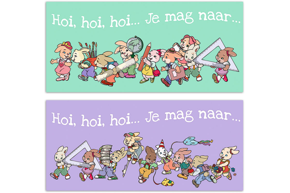 Oproepkaarten 5287 Konijntjes, 25 stuks