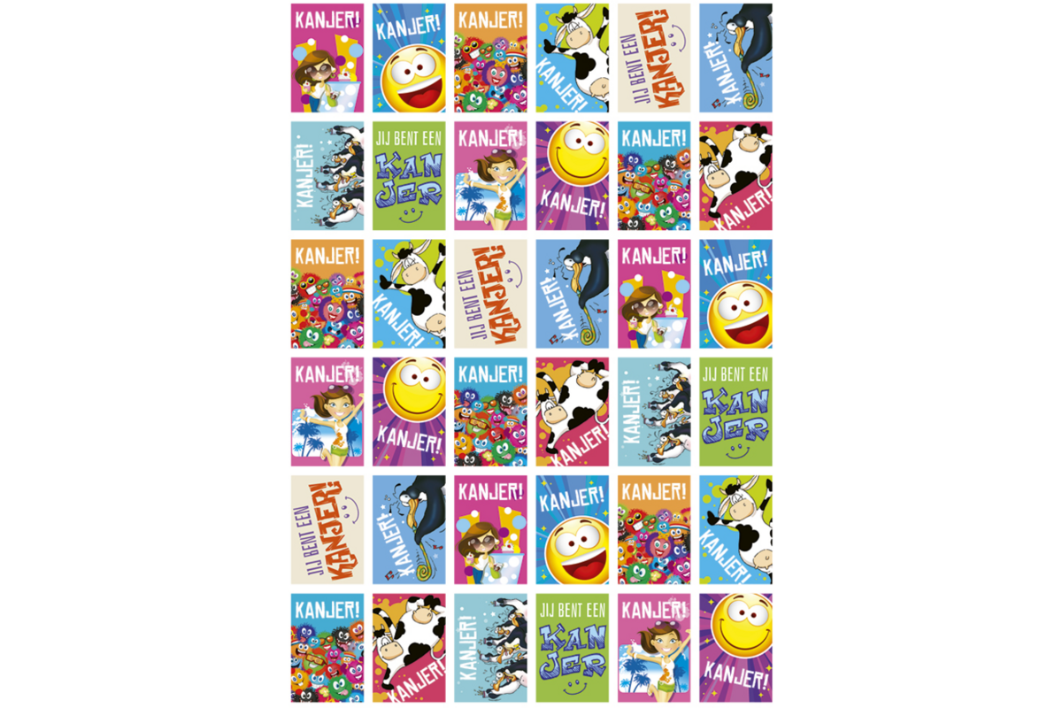 Beloningsstickers 493 Kanjerstickers, 36 motieven, 720 stuks