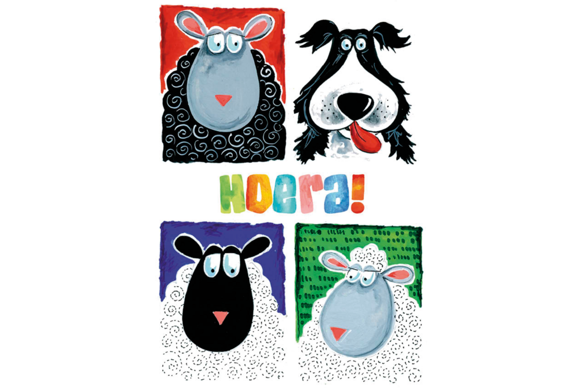 Miniposters Fantasie dieren 1027 4 motieven, 20 stuks