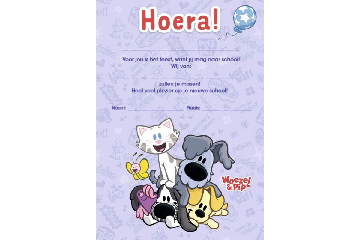 Getuigschrift Woezel en Pip 2580, 1 motief, 10 stuks
