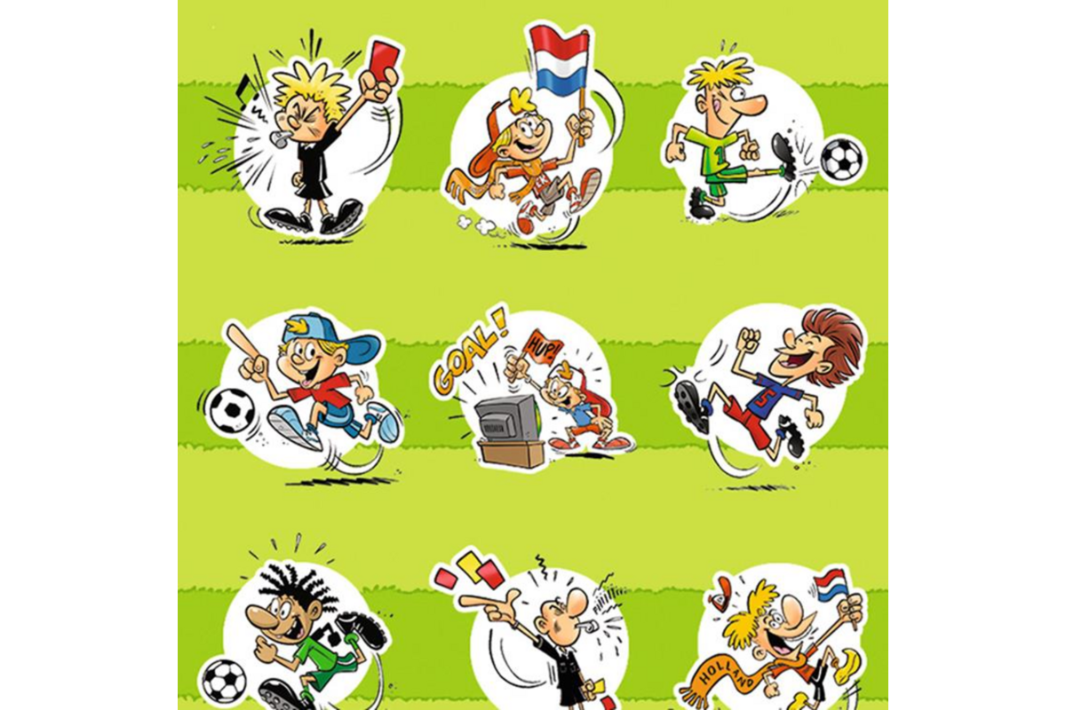 Beloningsstickers 265 Voetballers fantasie, 40 motieven, 800 stuks