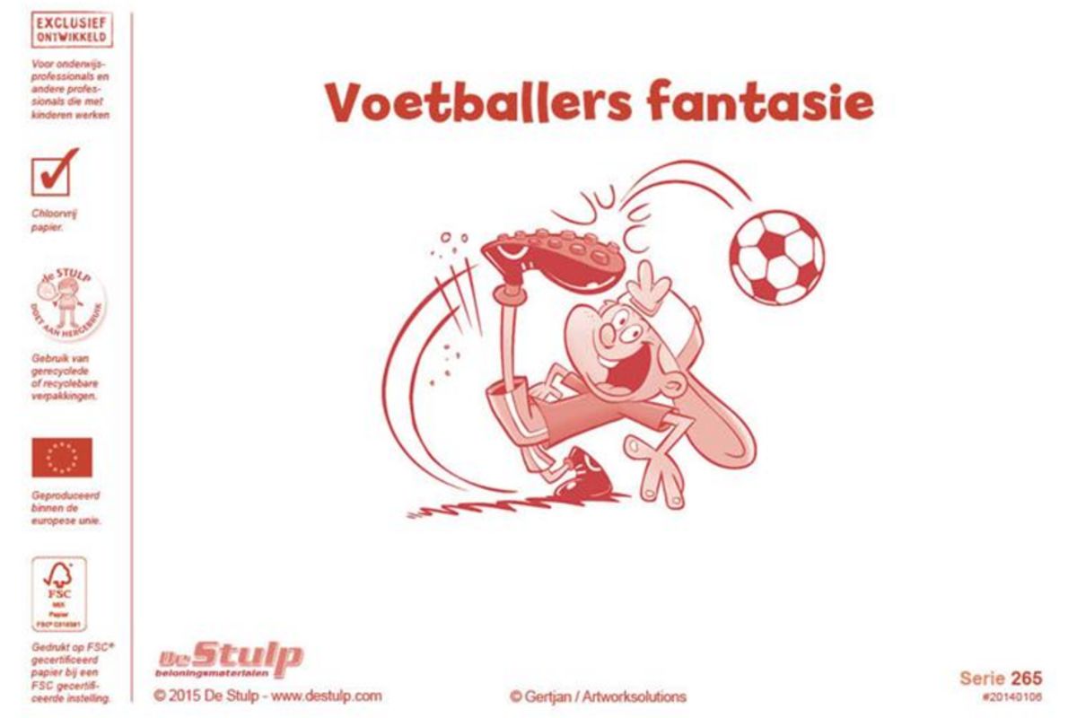Beloningsstickers 265 Voetballers fantasie, 40 motieven, 800 stuks