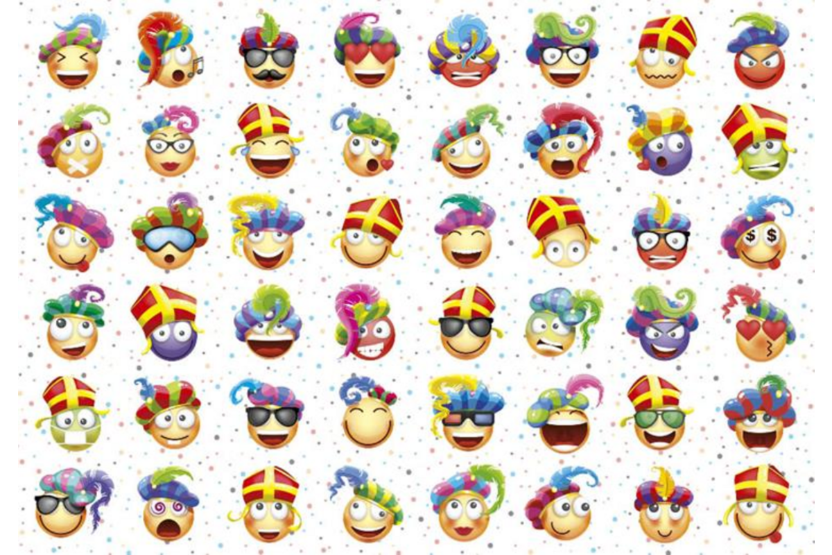 Beloningsstickers 112 Sinterklaas smileys 48 motieven, 960 stickers