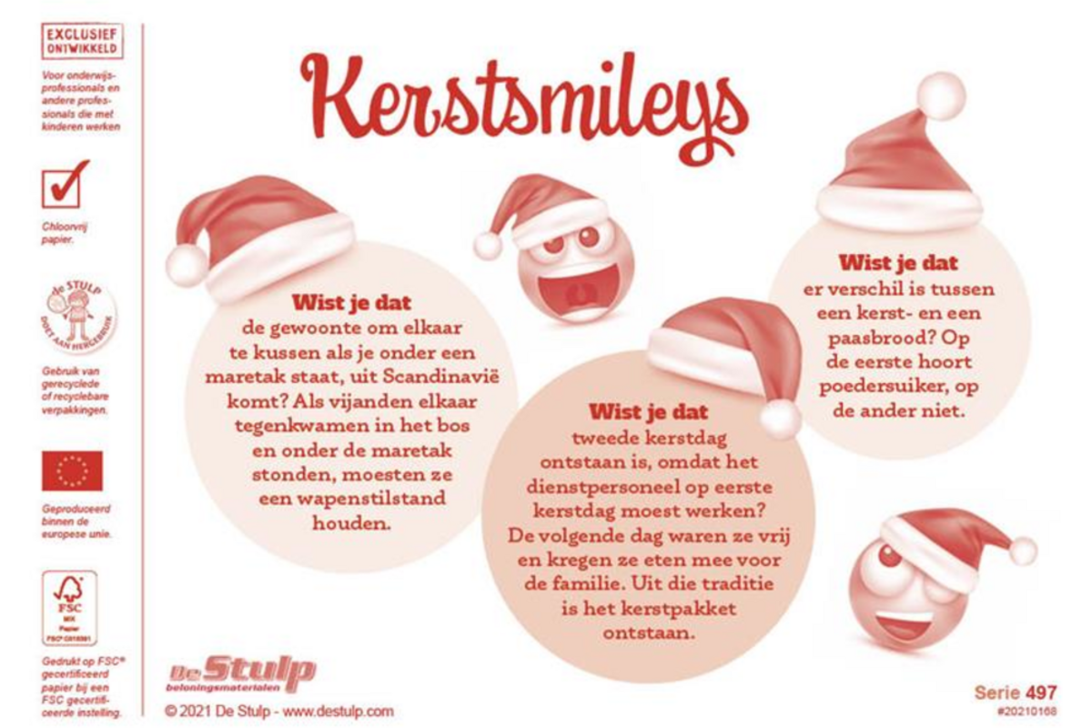 Beloningsstickers 497 Kerst smileys 48 motieven, 960 stickers