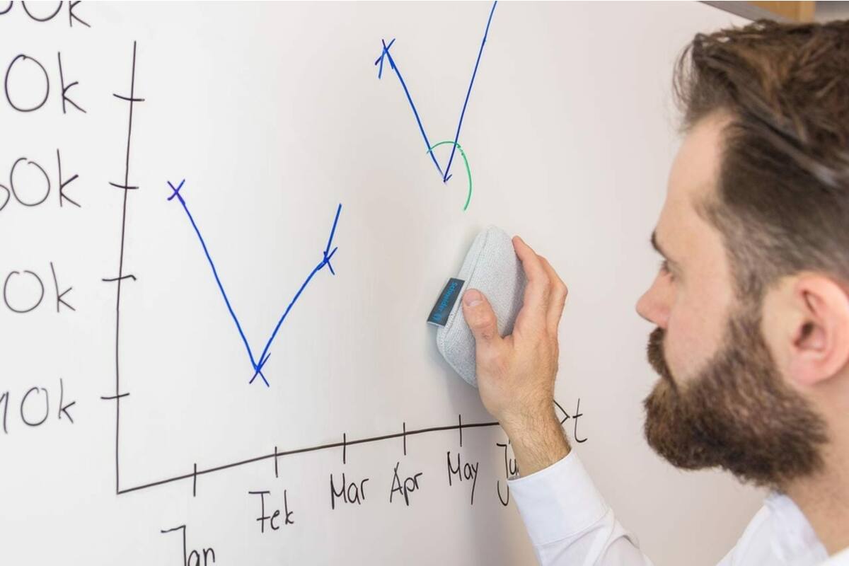 Whiteboardwisser spons microvezel licht grijs
