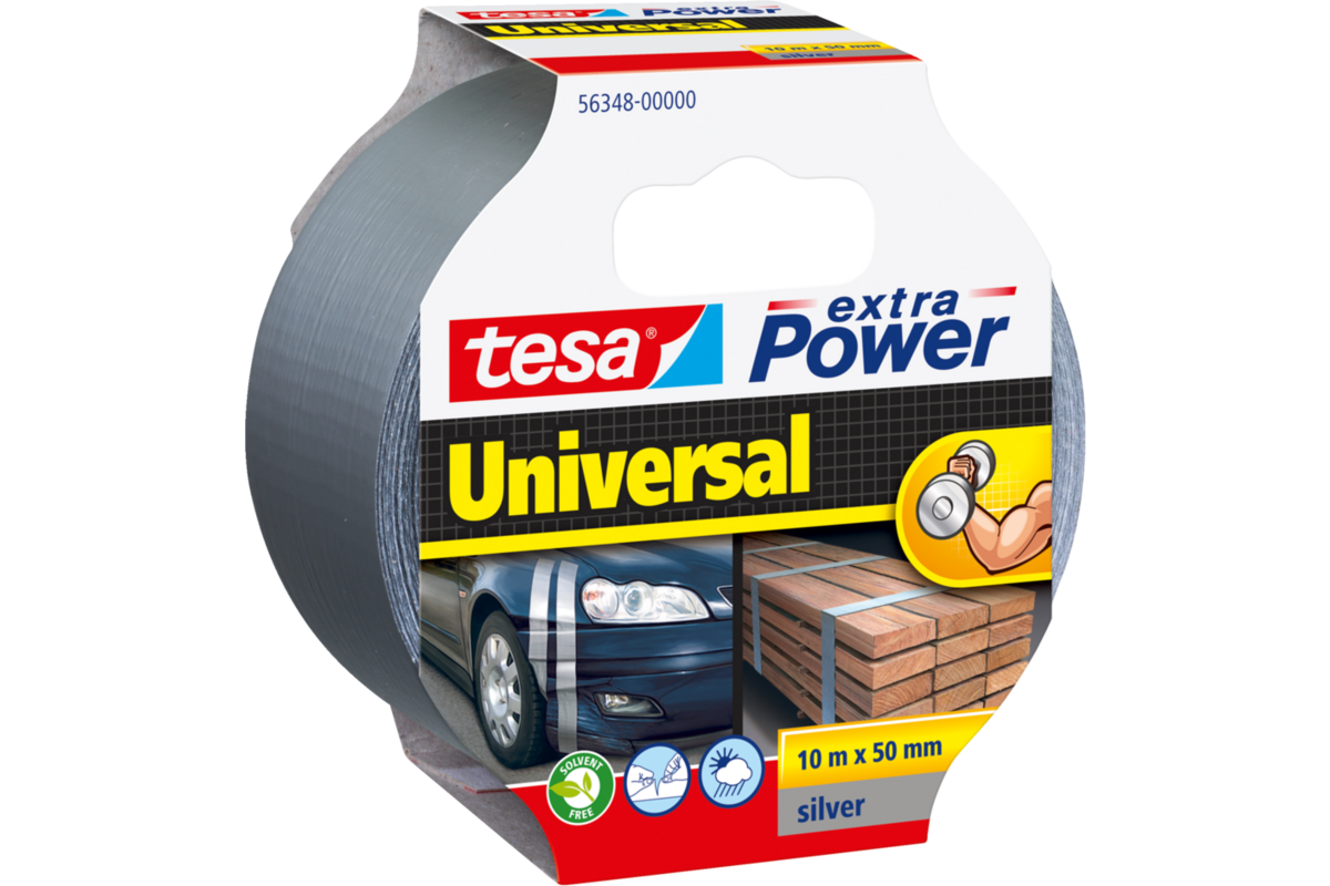 Ducttape Tesa extra power universal grijs 50mm, 10 meter