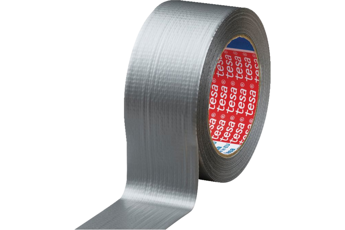 Ducttape Tesa basic universal grijs 50mm, 25 meter