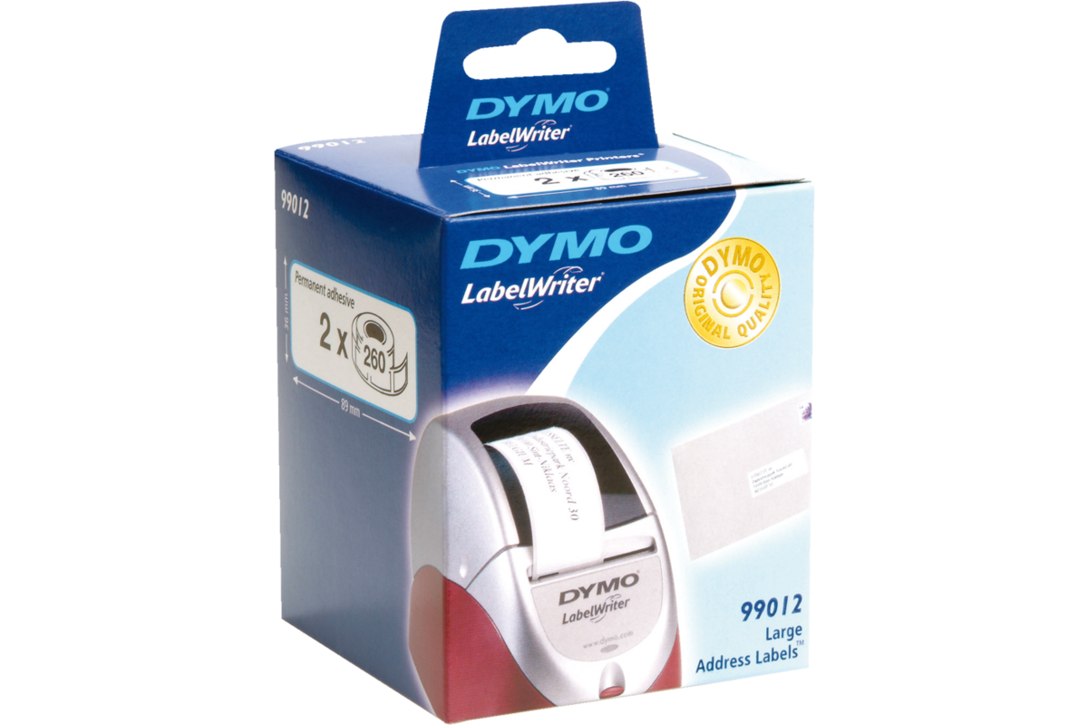 Etiketten 89 x 36 mm labelwriter 2 rollen a 260 stuks