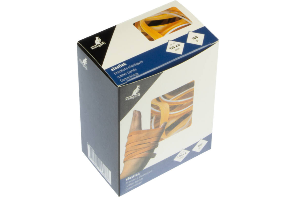 Elastiekjes couponbanden 125 x 8 mm, 100 gr.