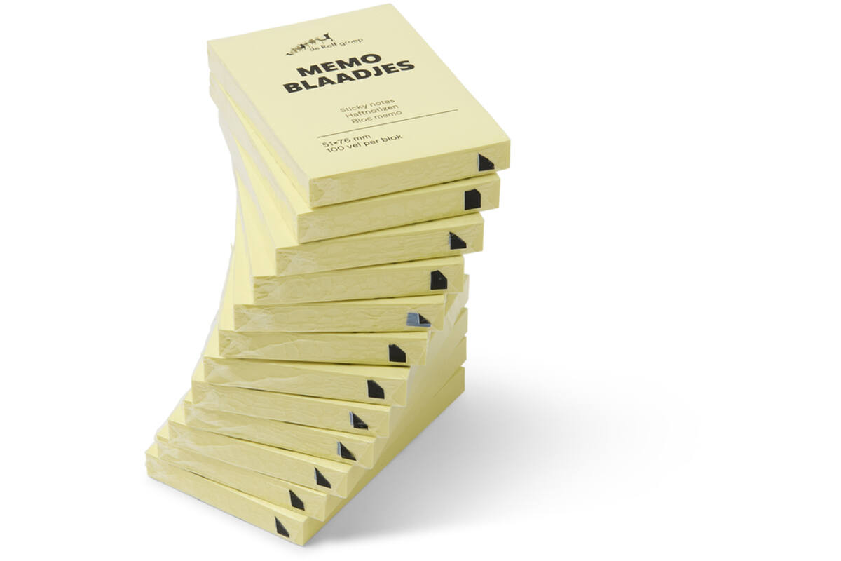 Memo notitieblaadjes 51 x  76 mm 12 stuks