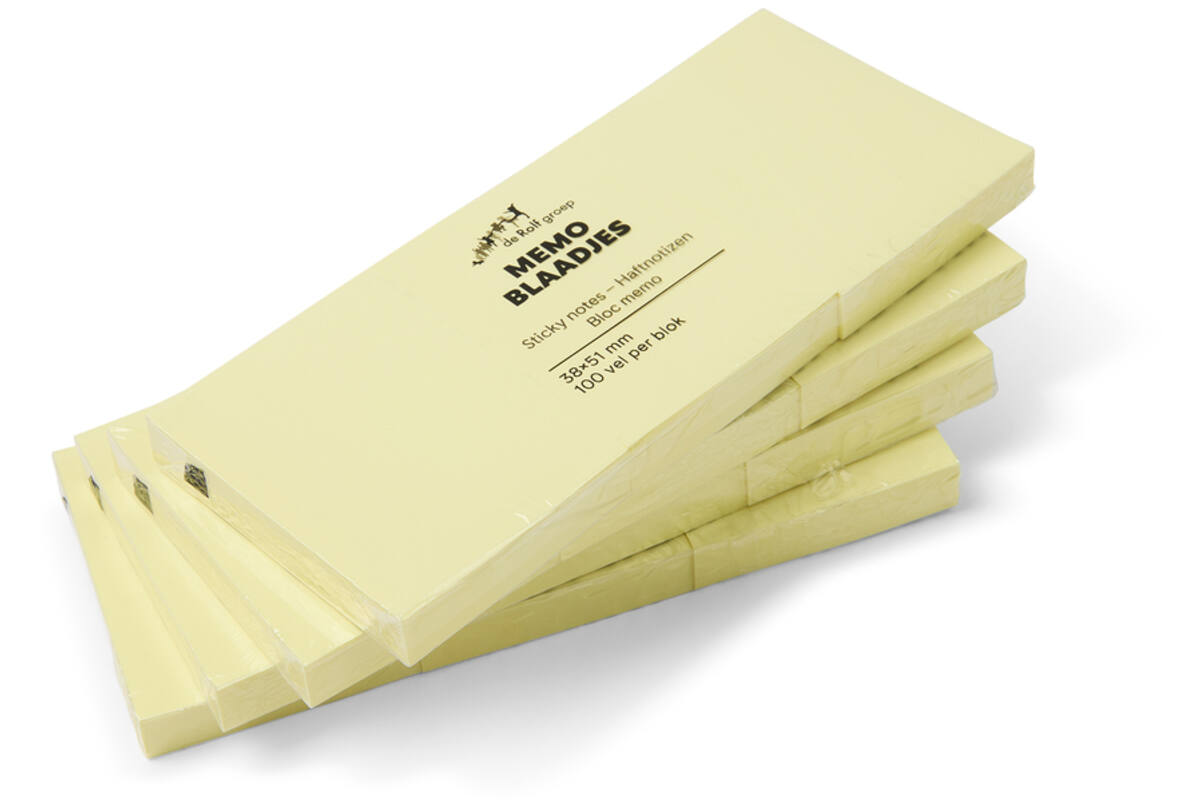 Memo notitieblaadjes 40 x 50 mm 12 stuks