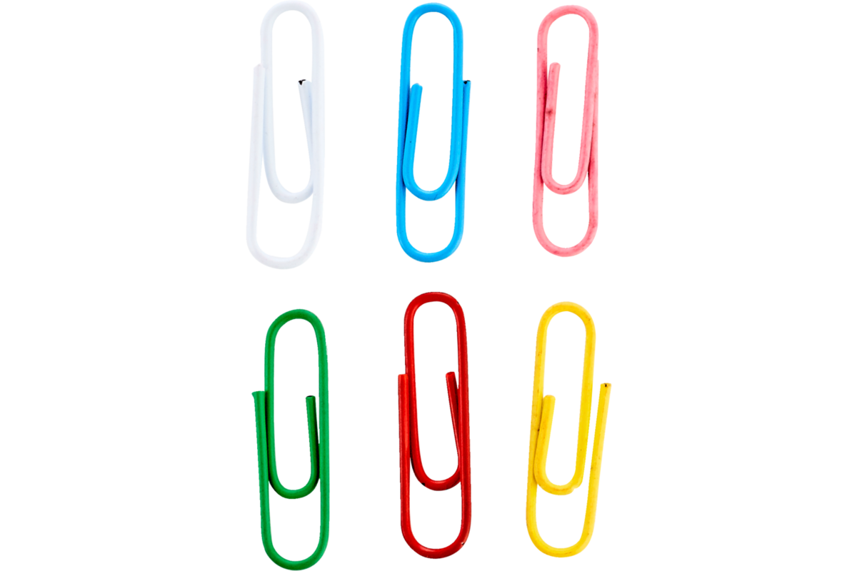 Paperclip gekleurd, 500 stuks ass.