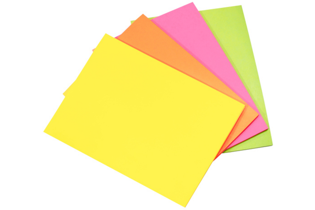 Memo/communicatiekaarten assorti 200 x 150 mm, 4 x 50 stuks