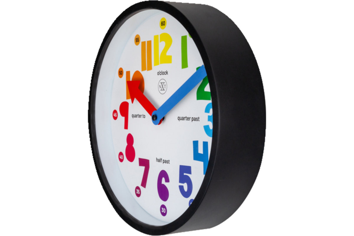 Wandklok nXt fun 30 cm kunststof zwart