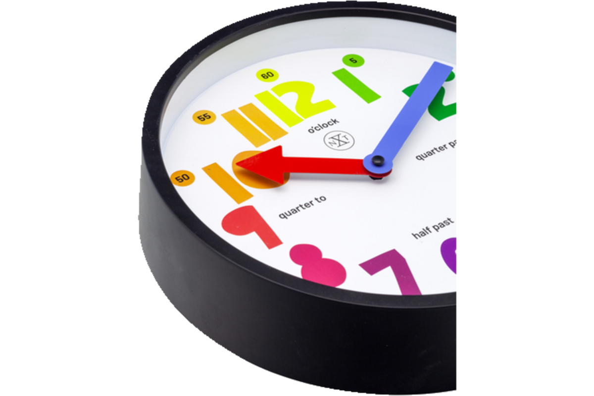 Wandklok nXt fun 30 cm kunststof zwart