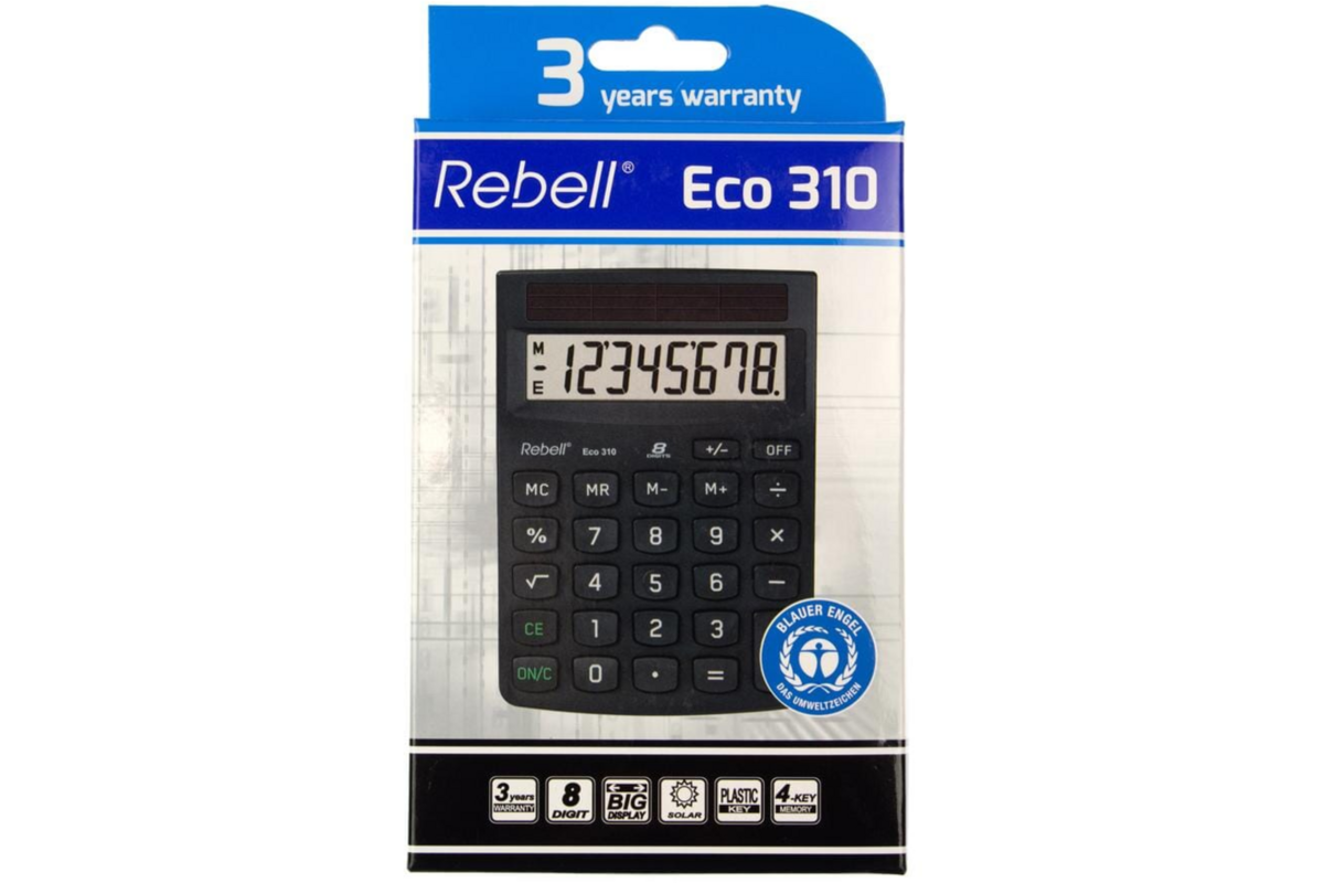 Rekenmachine Rebell eco 310 BX 8 cijfers