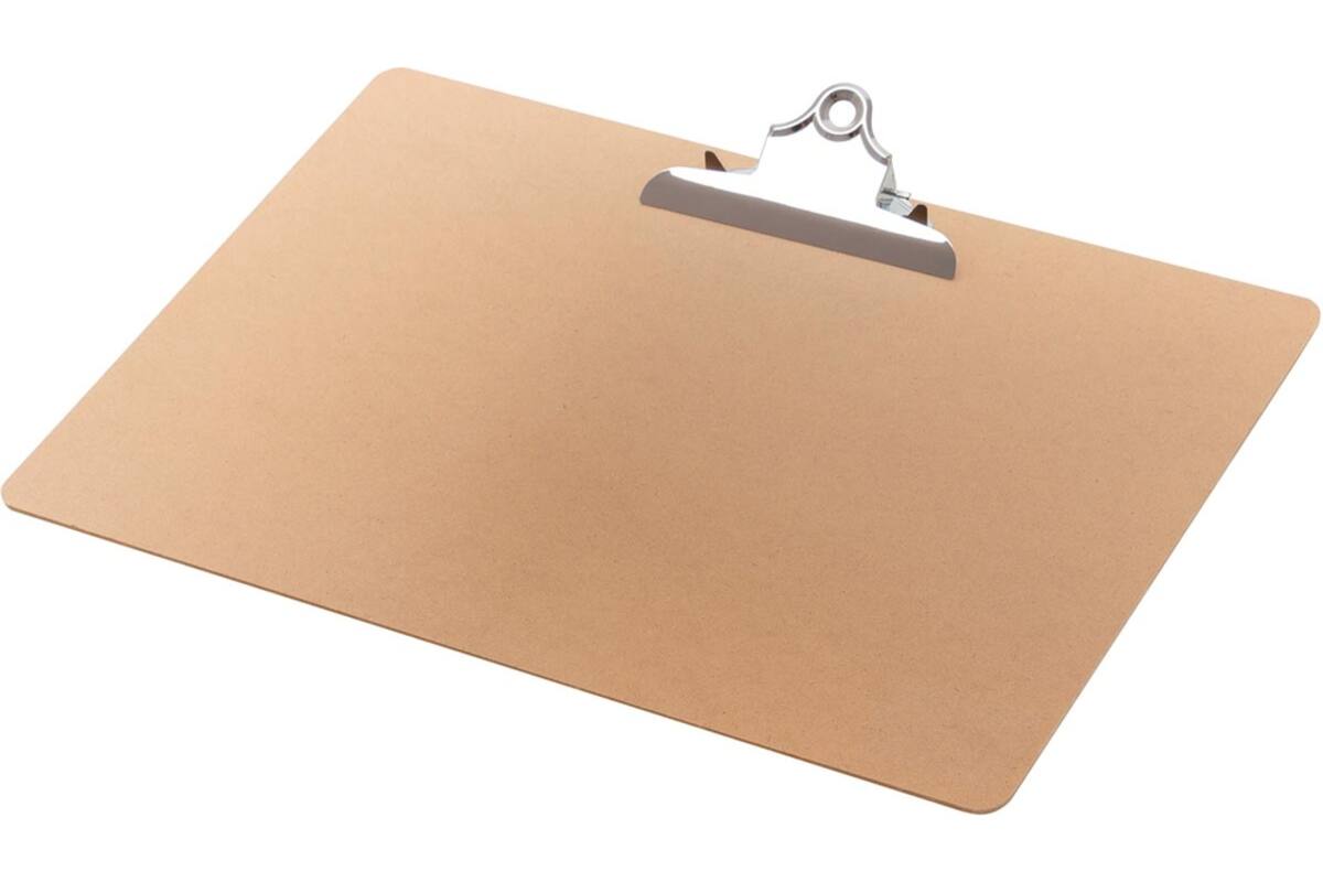 Klemplaat A3 bruin, hardboard
