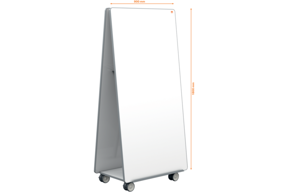 Whiteboard Nobo Move&Meet basis set afneembaar en draagbaar whiteboard grijs