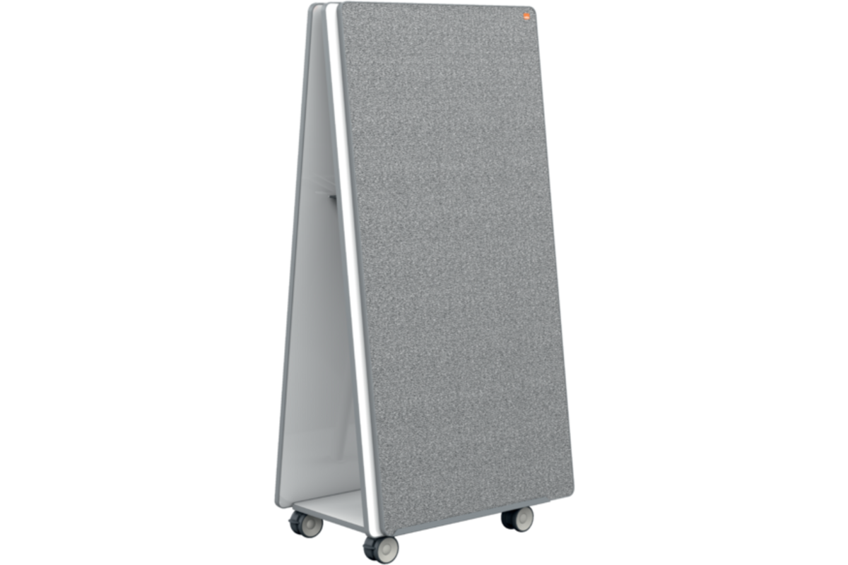 Whiteboard Nobo Move&Meet basis set afneembaar en draagbaar whiteboard/memobord grijs