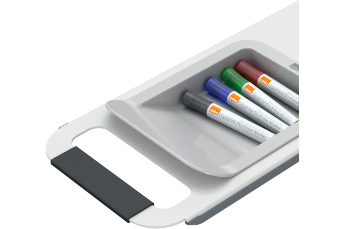 Whiteboard Nobo Move&Meet basis set afneembaar en draagbaar whiteboard/memobord grijs