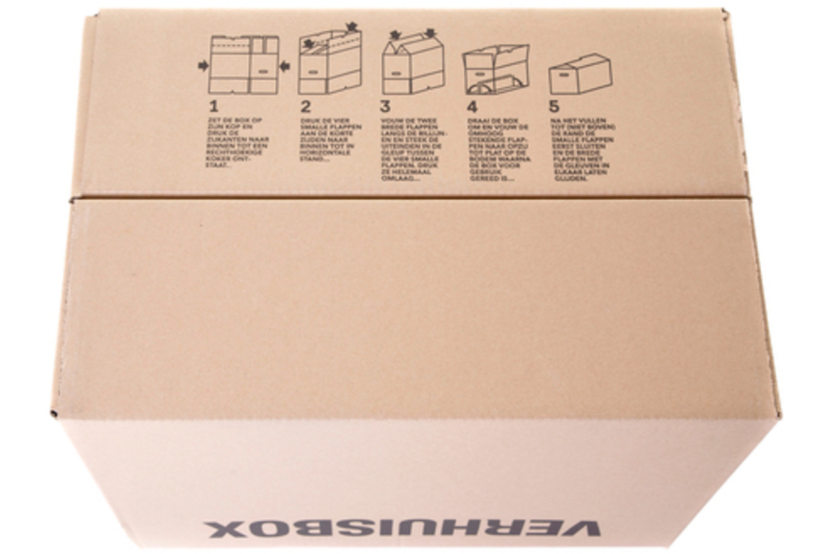 Verhuisdoos IEZZY | 480x320x360 mm | bruin | 25 stuks