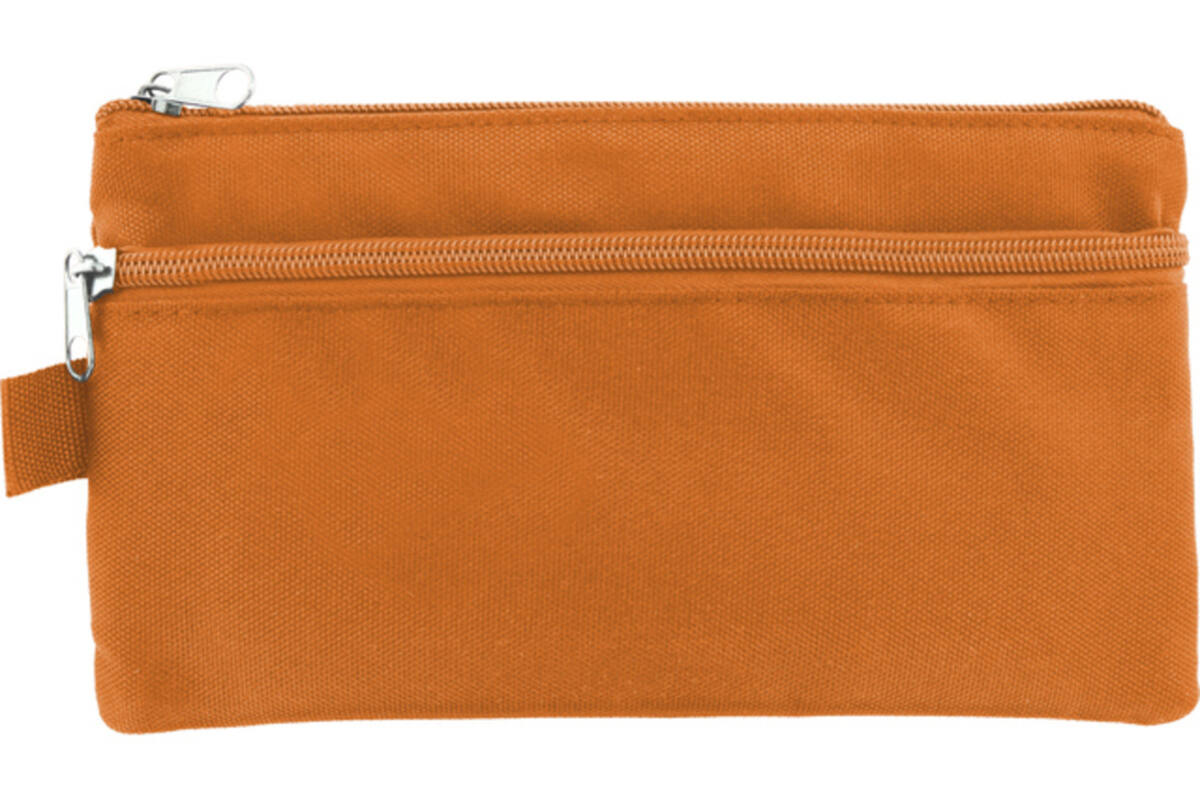 Schooletui plat 21 x 11 cm oranje