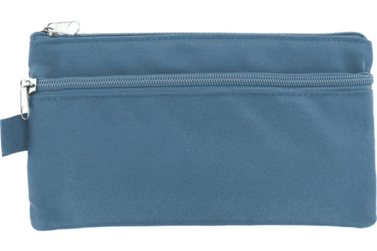 Schooletui plat 21 x 11 cm blauw