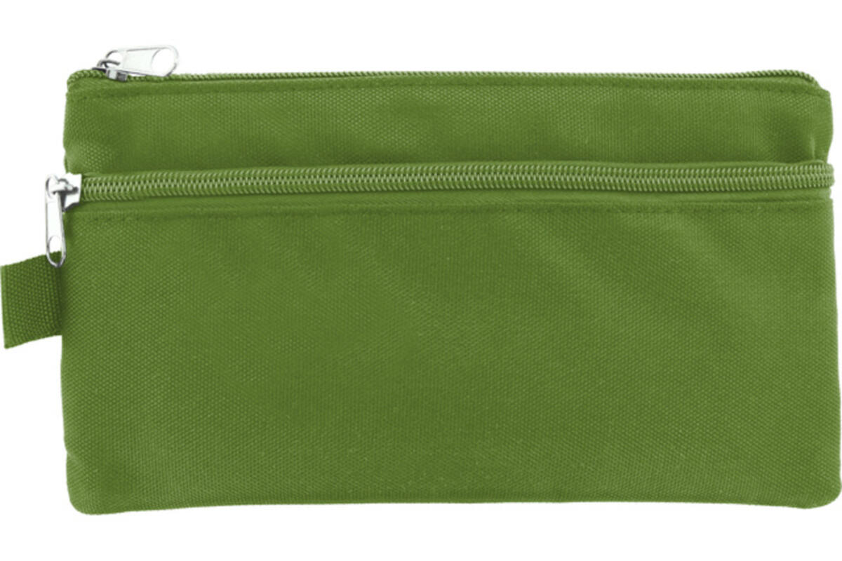 Schooletui plat 21 x 11 cm groen