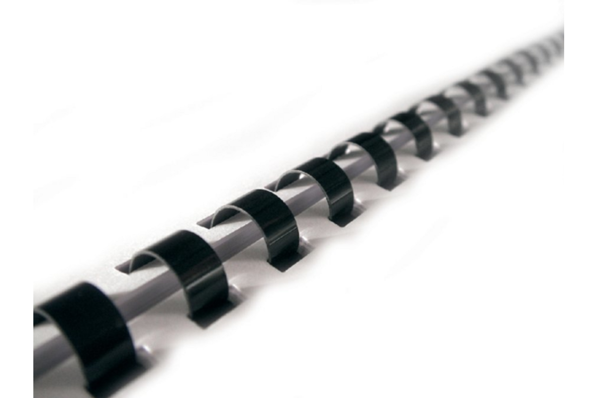 Bindrug zwart 12 mm, 100 stuks