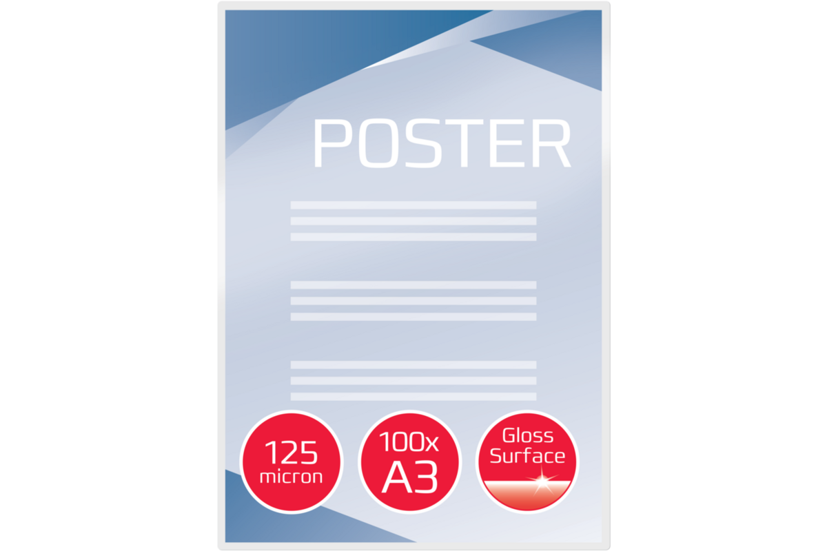 Plastificeer/lamineerhoes A3-125 micron 100 stuks