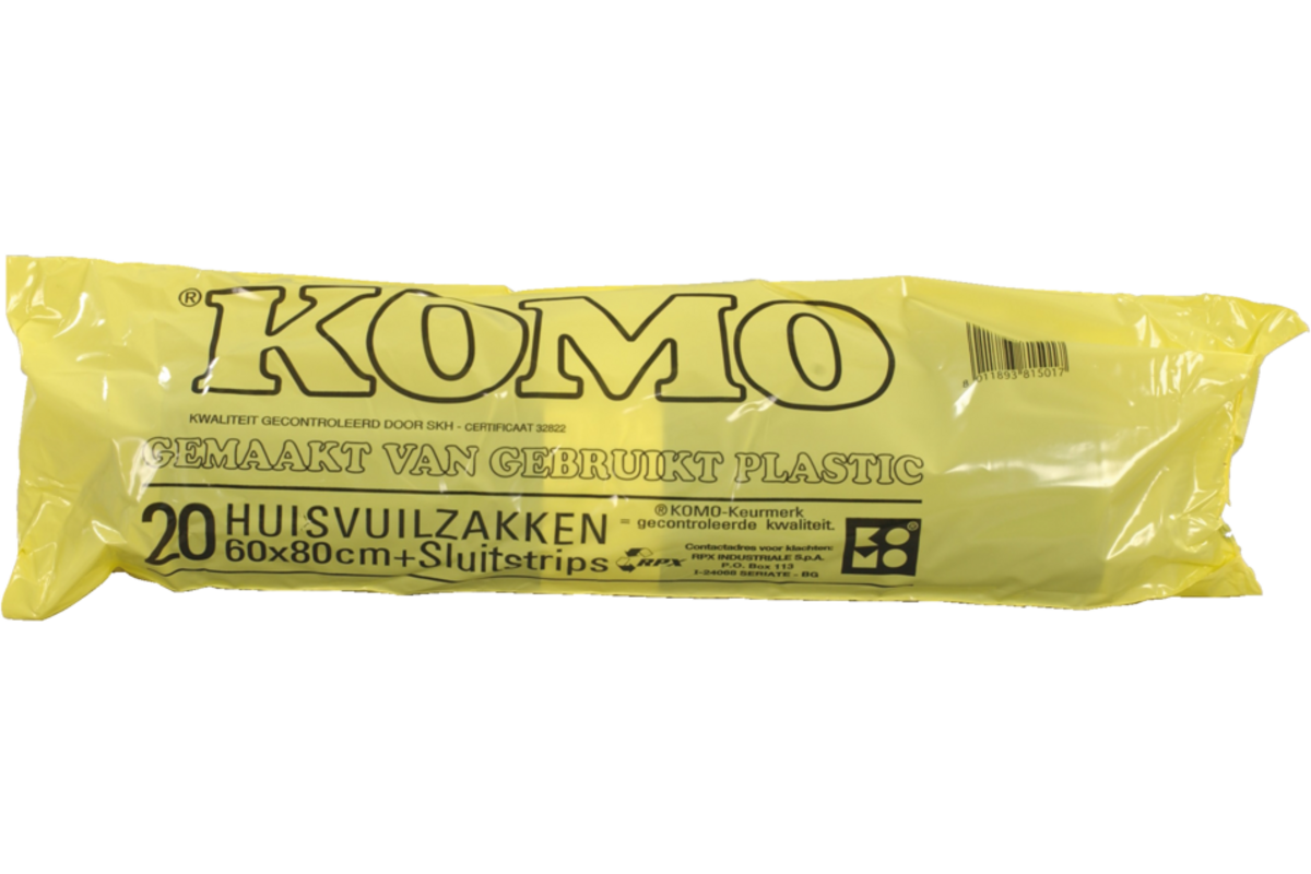 Vuilniszak Komo 60 liter, 20 stuks