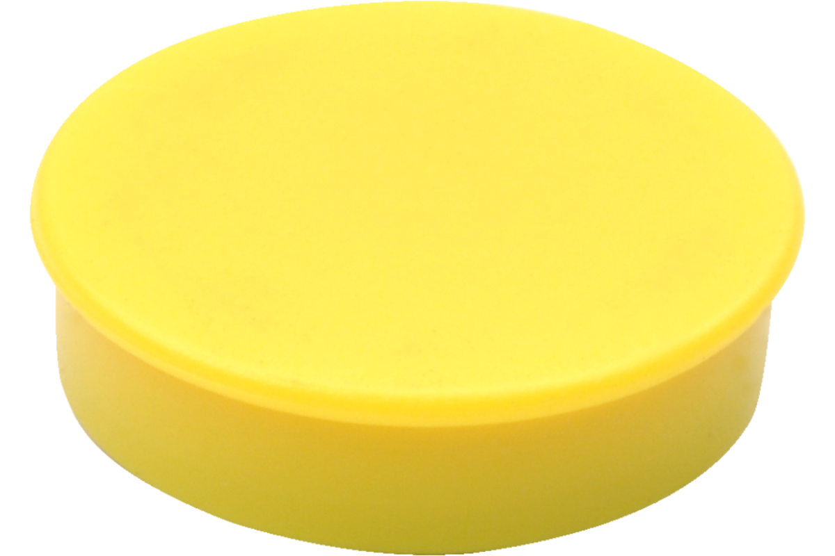 Magneet geel 20 mm rond, 10 stuks