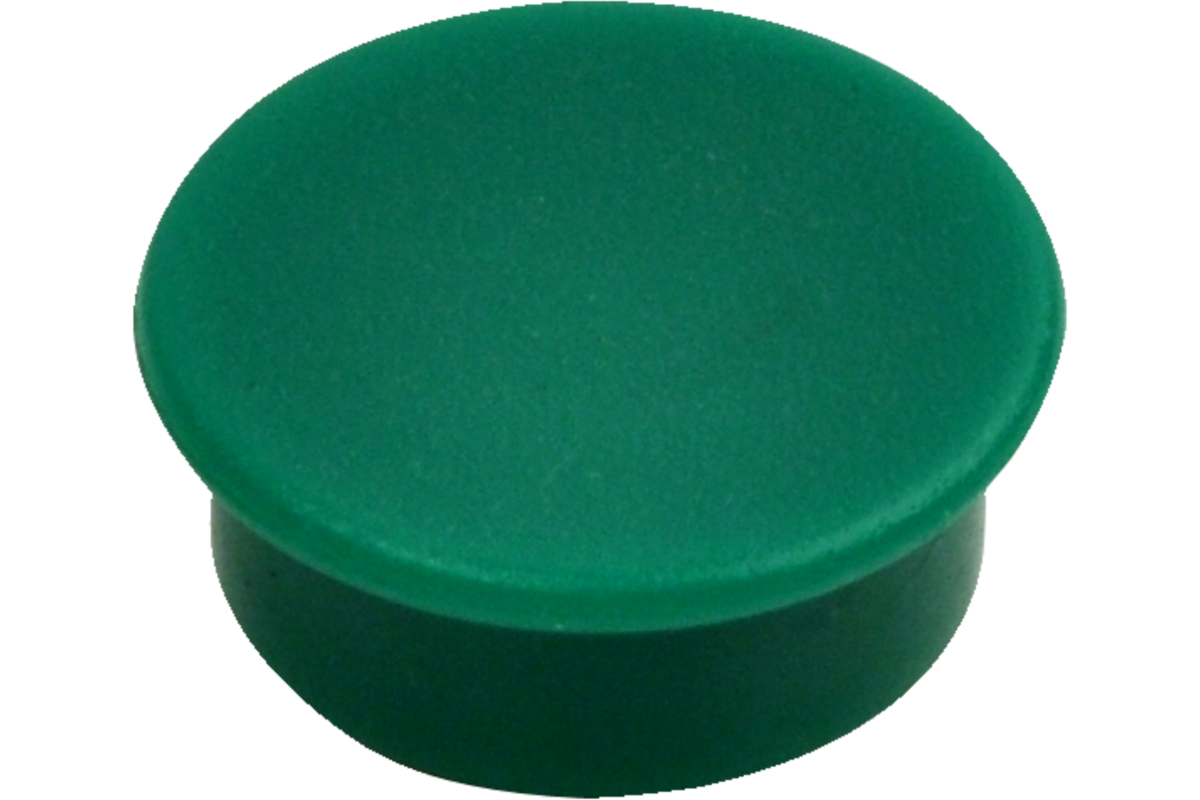 Magneet groen 20 mm rond, 10 stuks