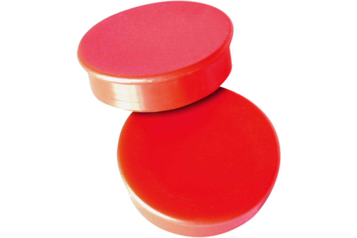 Magneet rood 30 mm rond, 10 stuks