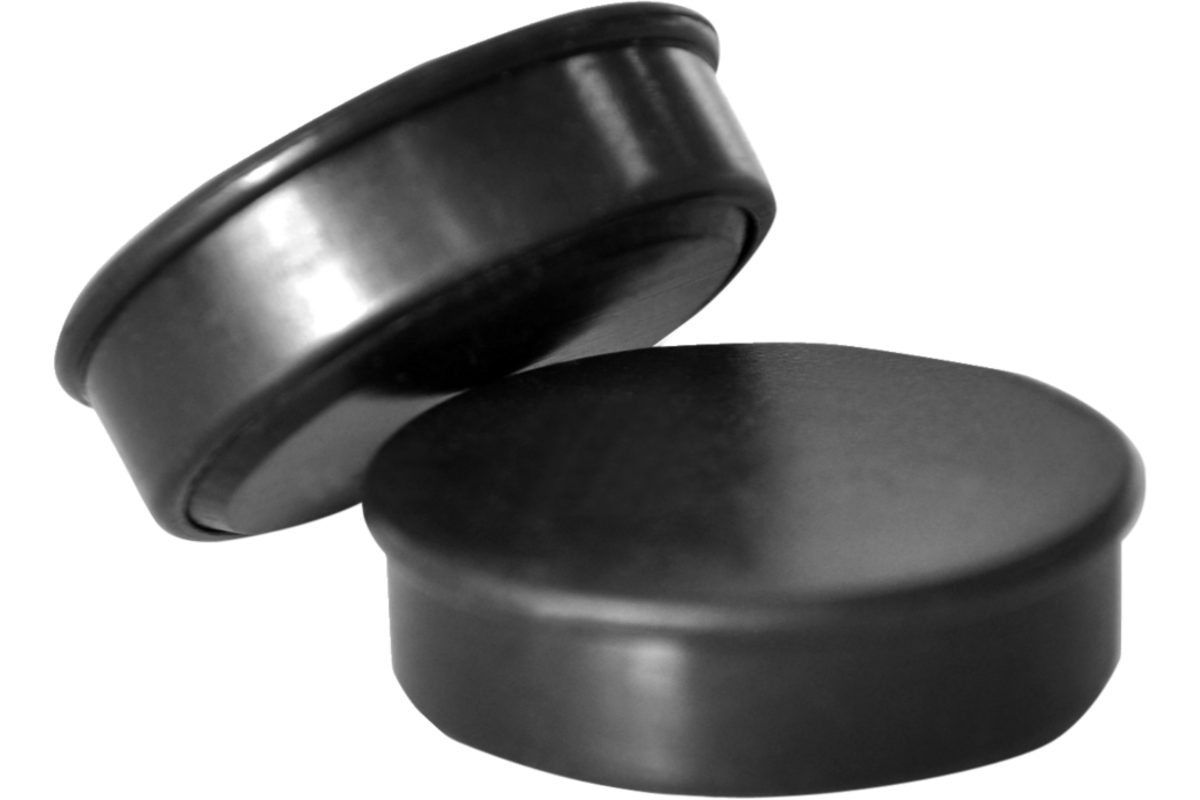Magneet zwart 30 mm rond, 10 stuks