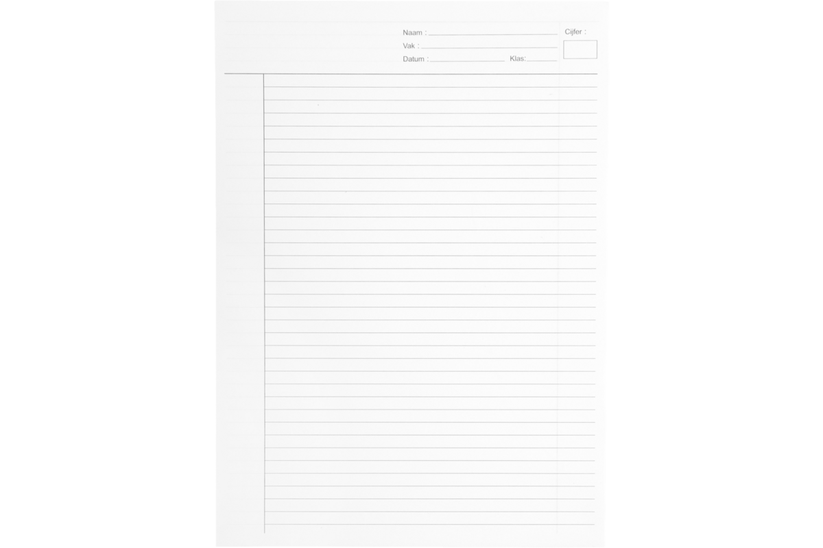 Proefwerkpapier A4, gelijnd, 1000 vel