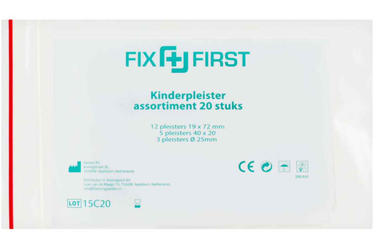 Kinderpleister assortiment à 20 stuks