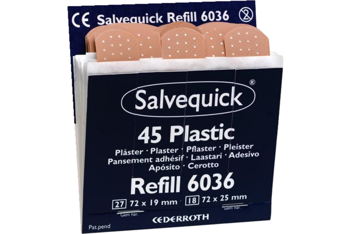 Pleisterautomaat navulling waterproof 6 x 45 stuks