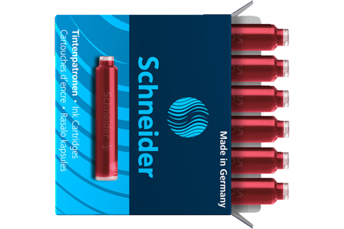 Inktpatronen Schneider doos a 6 stuks rood