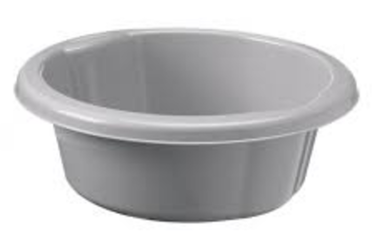 Ronde bak zilver, 5 liter