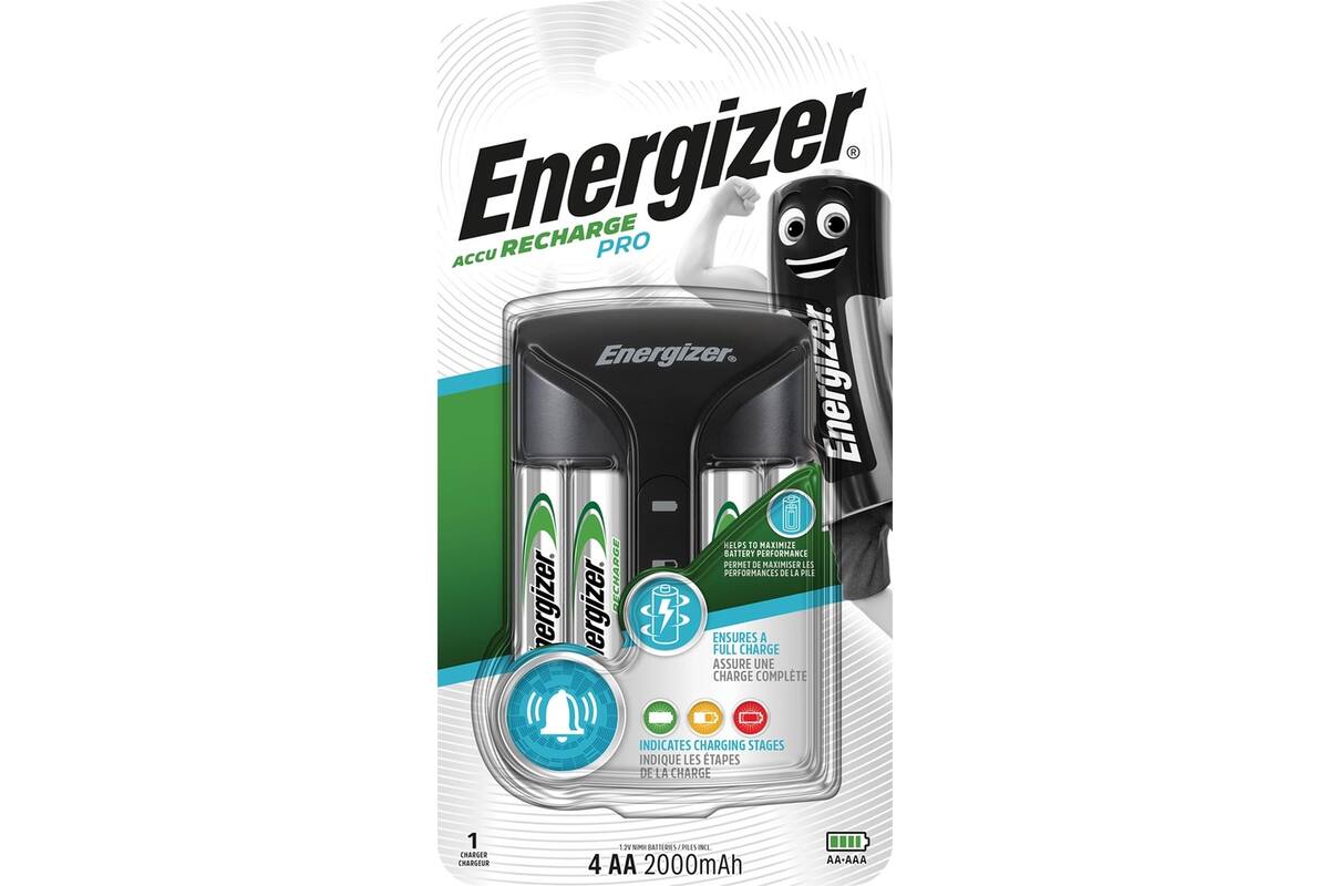 Batterijlader Energizer Pro Charger, inclusief 4 x AA batterij